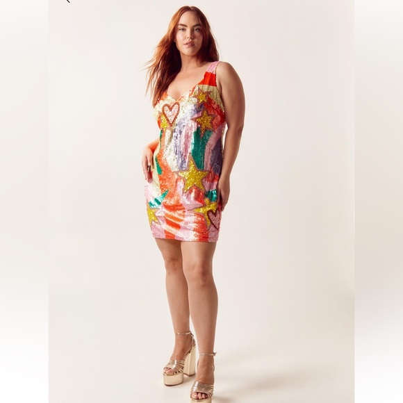 Stars and hearts sequin mini dress - Picture 2 of 7